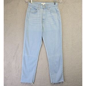 MOM Jeans Women's 26 Light‎ Wash High Rise Tapered Mom Blue Denim Stretchy